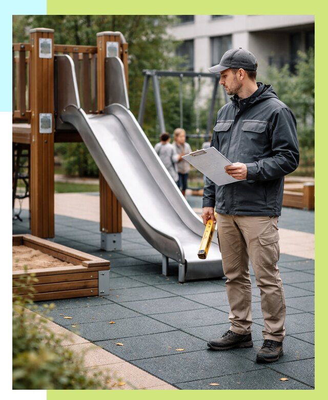 Сертификация детских площадок в Красногорске от 25403 р. | Алешин-Крр