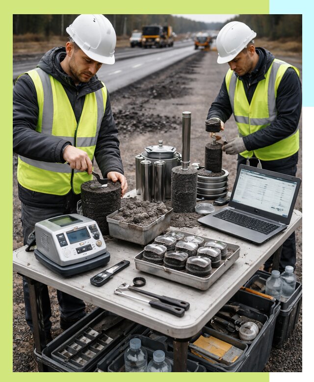 Сертификация асфальта: испытания и подтверждение в Красногорске