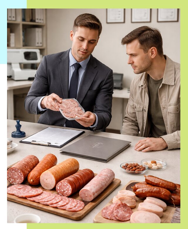 Сертификация колбасных изделий в Красногорске от 7621 р. | Алешин-Крр