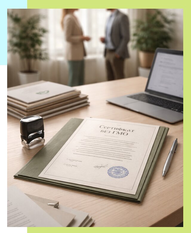 Сертификат без ГМО в Красногорске от 7621 р. оформить срочно Алешин-Крр