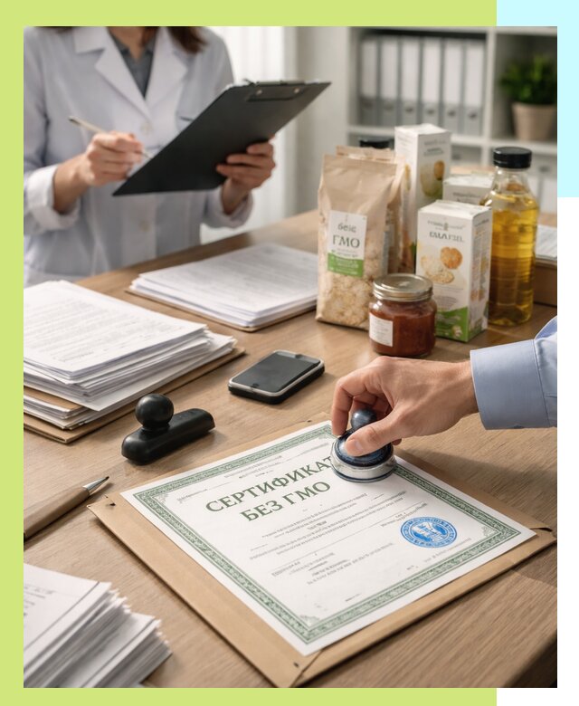 Получение сертификата Без ГМО для продукции в Красногорске