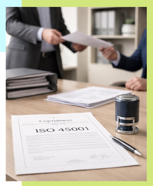 Сертификат ISO 45001 в Красногорске под ключ от 45725 р. | Алешин-Крр